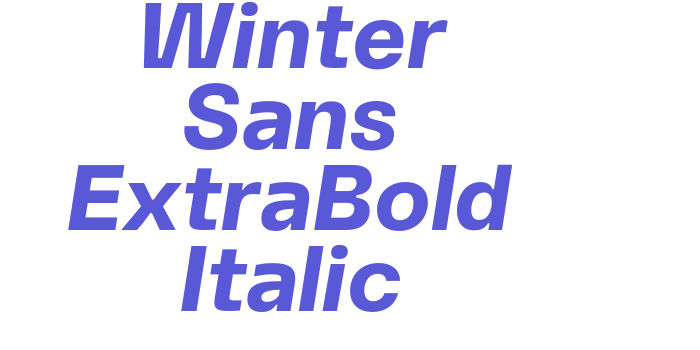 Winter Sans ExtraBold Italic Font Download