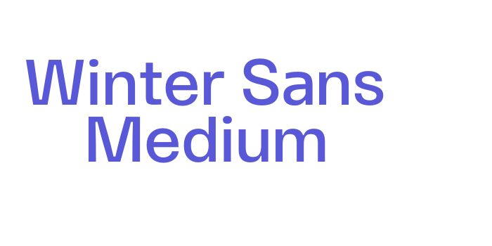 Winter Sans Medium Font Download