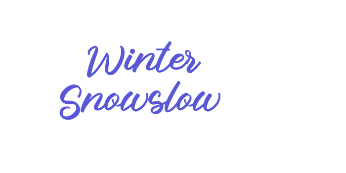 Winter Snowslow Font Download