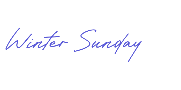 Winter Sunday Font