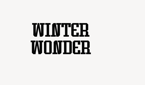 Winter Wonder Font