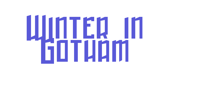 Winter in Gotham Font Download