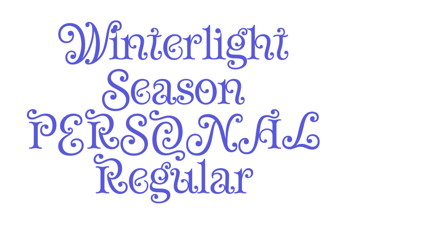 Winterlight Season PERSONAL Regular Font