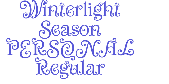 Winterlight Season PERSONAL Regular Font Download