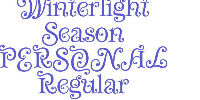 Winterlight Season PERSONAL Regular Font