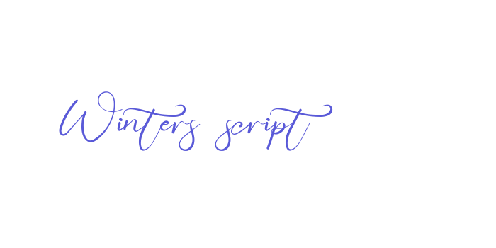 Winters script Font Download