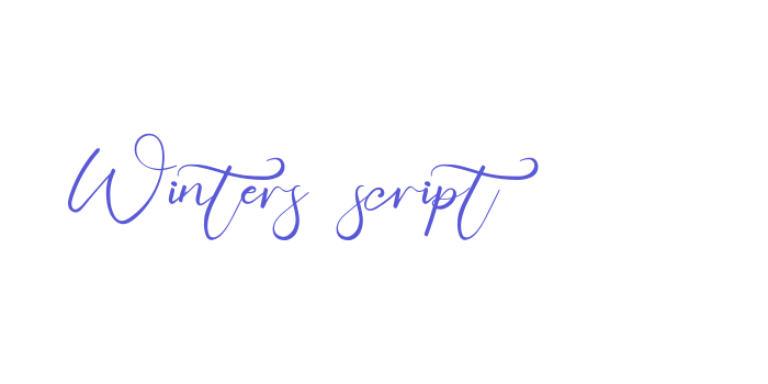 Winters script Font