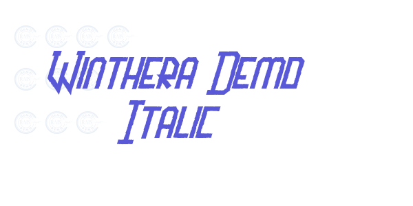 Winthera Demo Italic font free