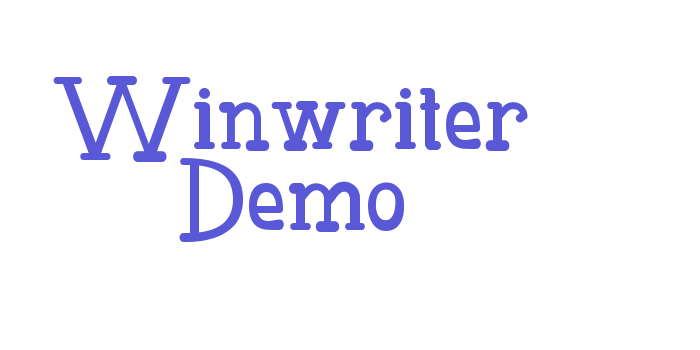 Winwriter Demo Font Download