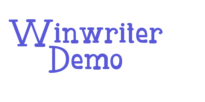 Winwriter Demo Font