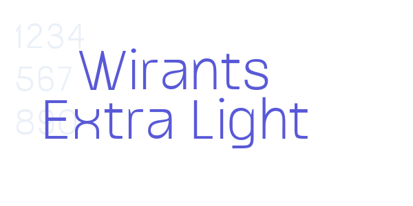 Wirants Extra Light font free