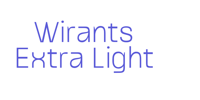 Wirants Extra Light Font