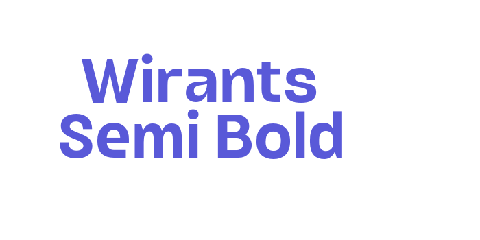 Wirants Semi Bold Font Download