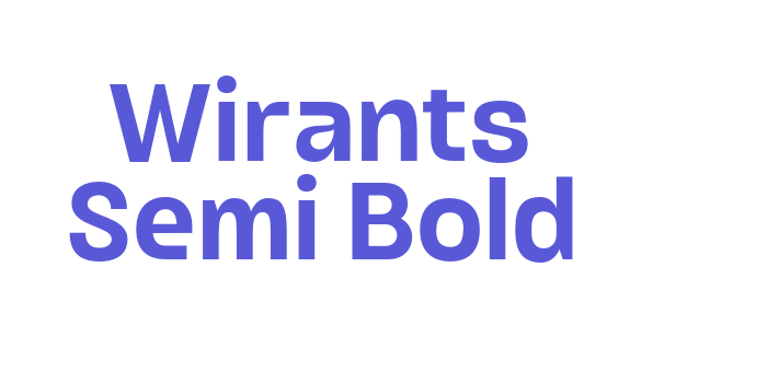 Wirants Semi Bold Font