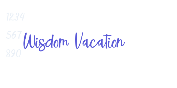 Wisdom Vacation font free