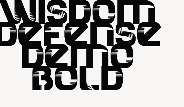 Wisdom Defense Demo Bold Font