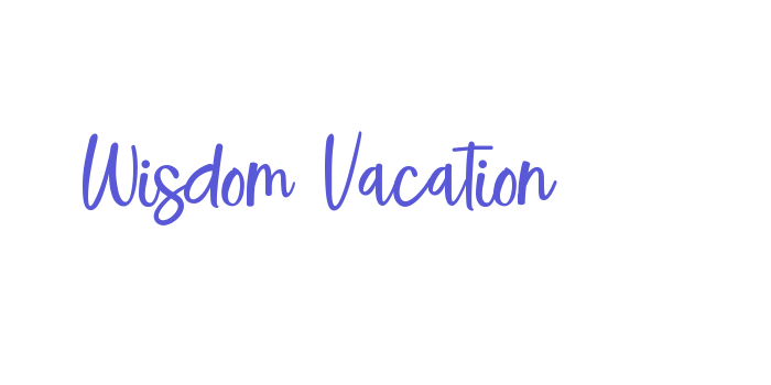 Wisdom Vacation Font