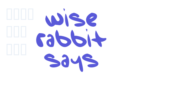 Wise Rabbit Says font free