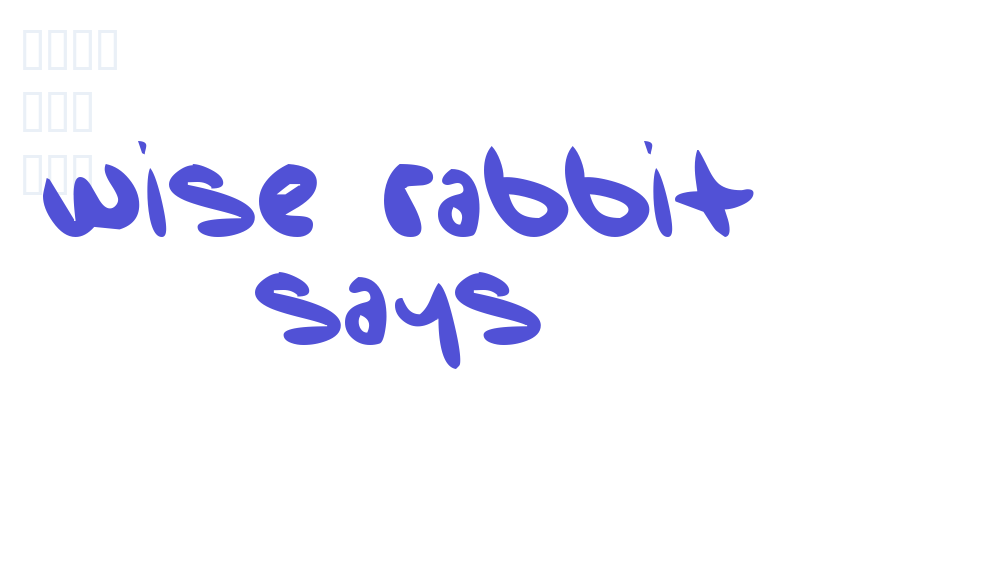 Wise Rabbit Says-font-download