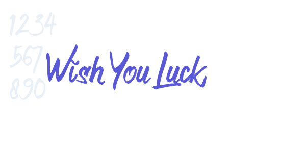 Wish You Luck font free