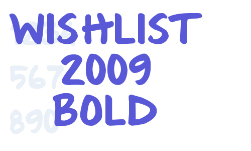 Wishlist 2009 Bold Font Download