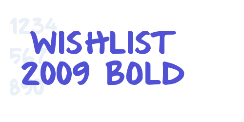 Wishlist 2009 Bold-font-download