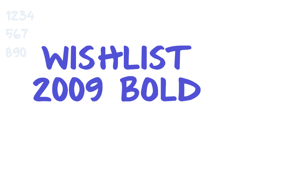 Wishlist 2009 Bold-font-download