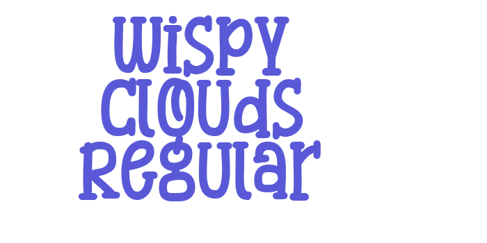 Wispy Clouds Regular Font