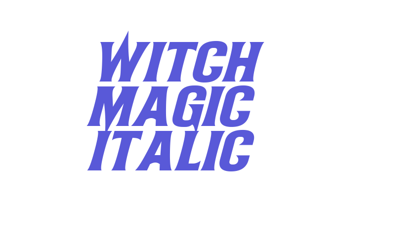 Witch Magic Italic Font Download