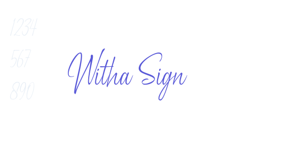 Witha Sign font free