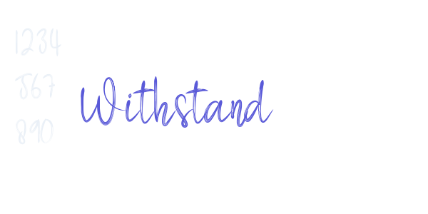 Withstand font free