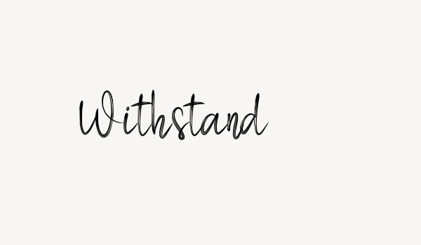 Withstand Font