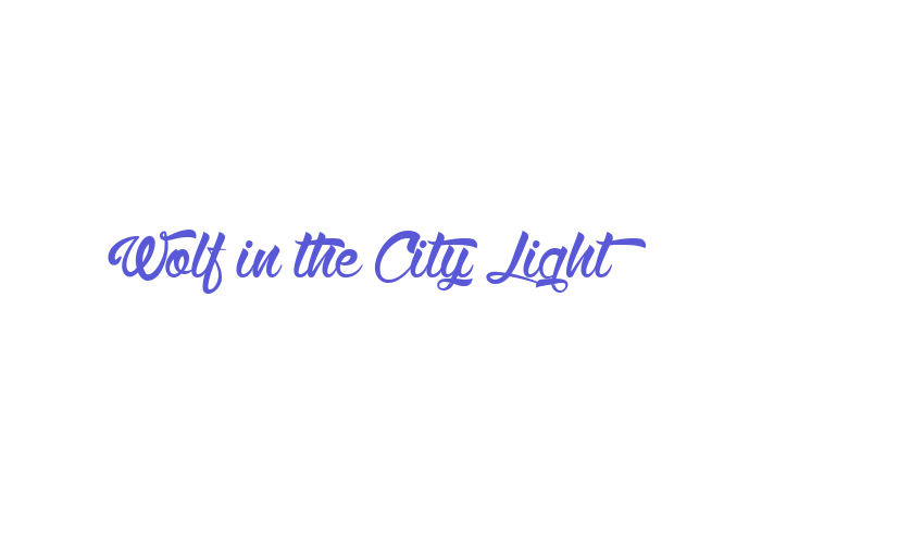 Wolf in the City Light Font Download