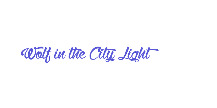 Wolf in the City Light Font Download