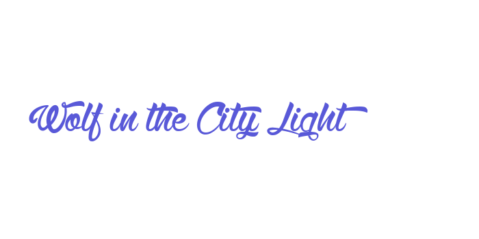 Wolf in the City Light Font