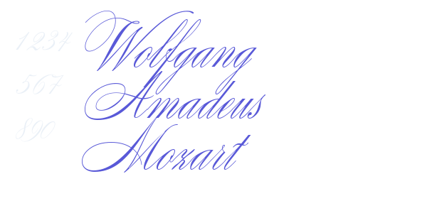 Wolfgang Amadeus Mozart font free