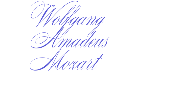 Wolfgang Amadeus Mozart Font