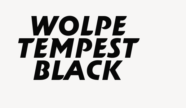 Wolpe Tempest Black Font