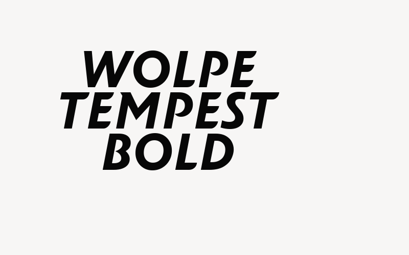 Wolpe Tempest Bold Font