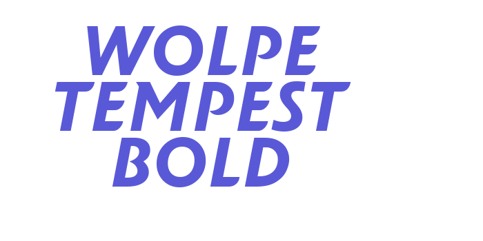 Wolpe Tempest Bold Font Download