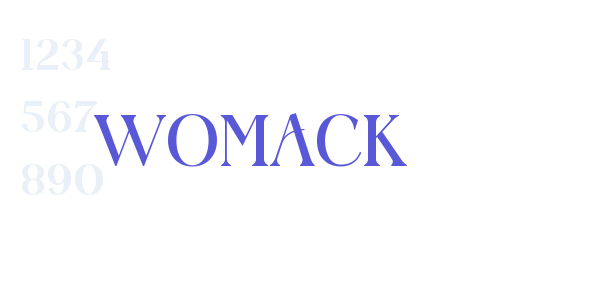 Womack font