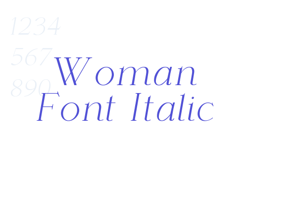 Woman Font Italic
