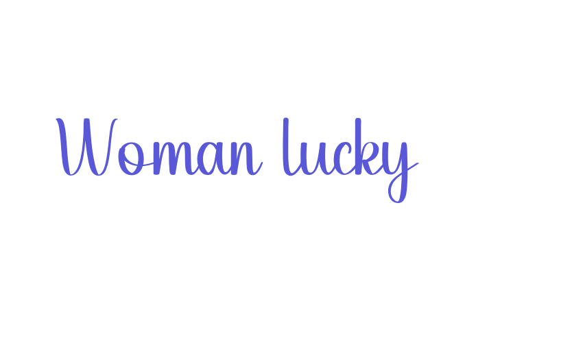 Woman Lucky Font Download