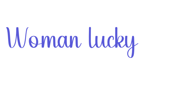 Woman Lucky Font