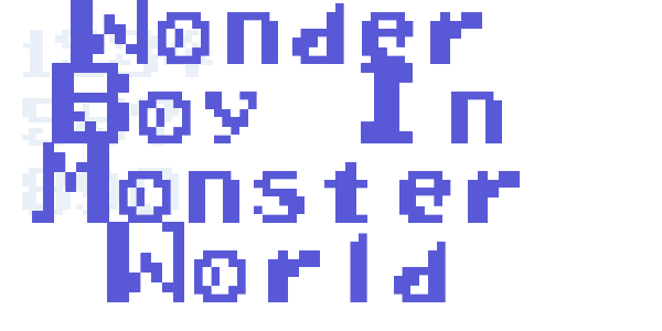 Wonder Boy In Monster World font