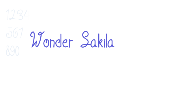 Wonder Sakila font