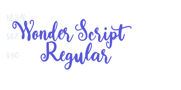 Wonder Script Regular font free