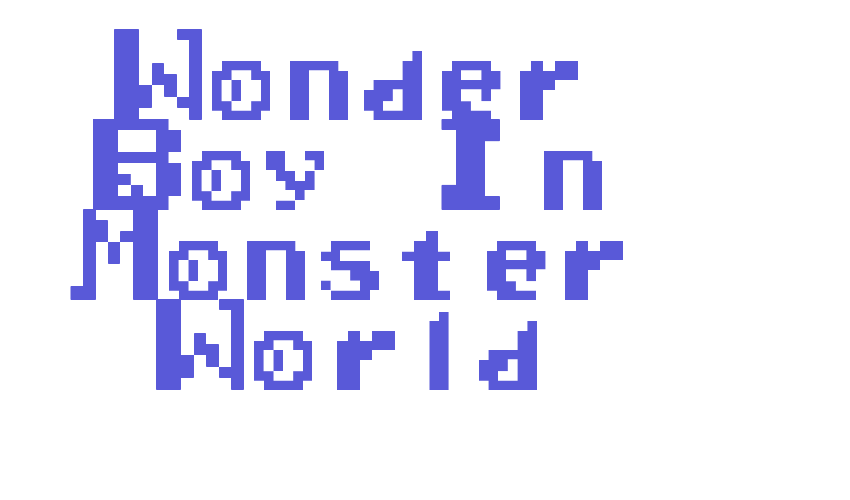 Wonder Boy In Monster World Font