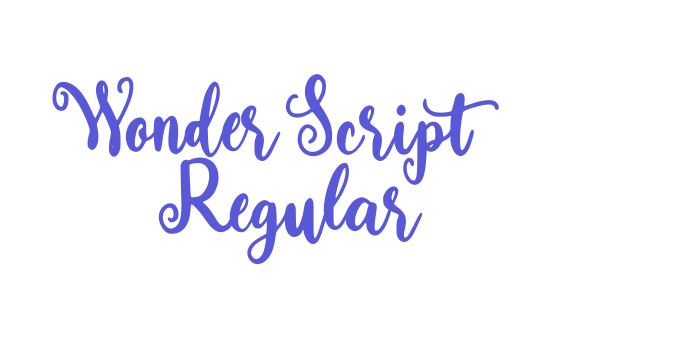 Wonder Script Regular Font Download