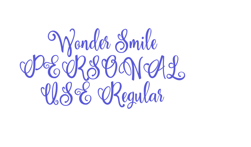 Wonder Smile PERSONAL USE Regular Font